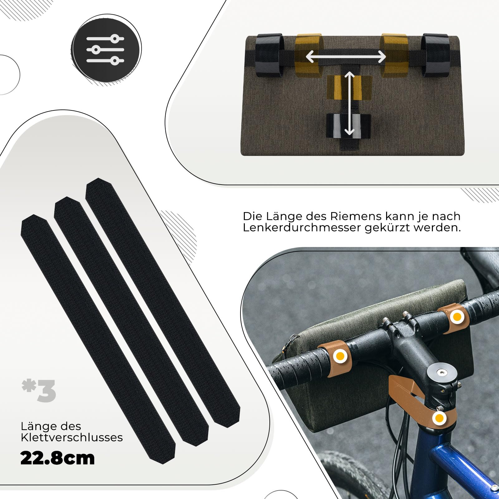 Torba na Kierownicę Rowerową Odporna na Zużycie 1,3L-W011 - Image 12