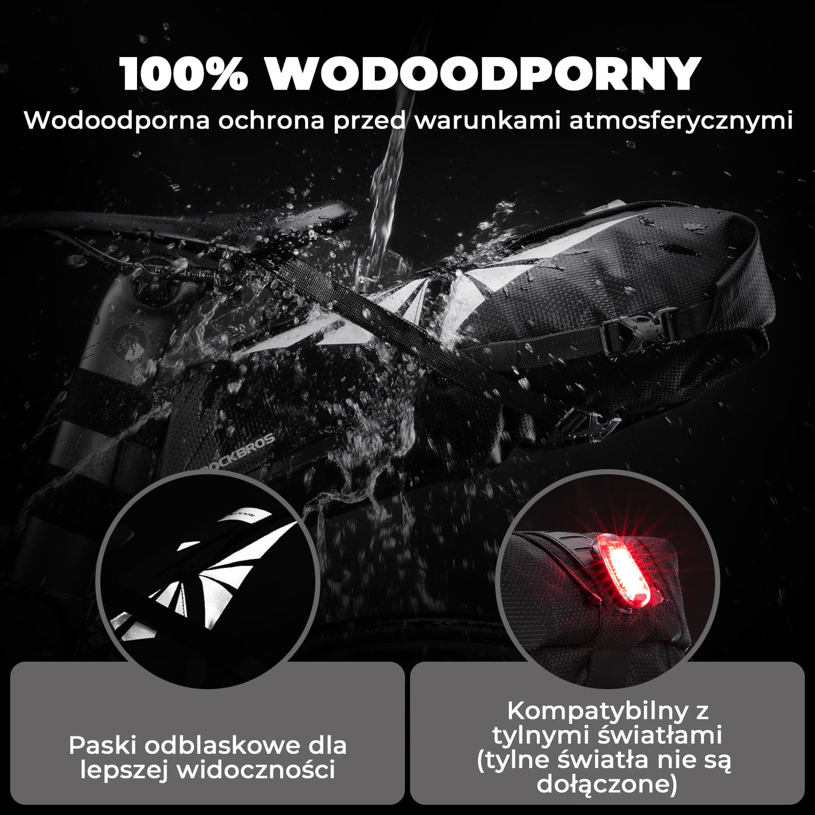 Torba Podsiodłowa Rowerowa Wodoszczelna, Pojemna i Bezpieczna 8 L - Image 2
