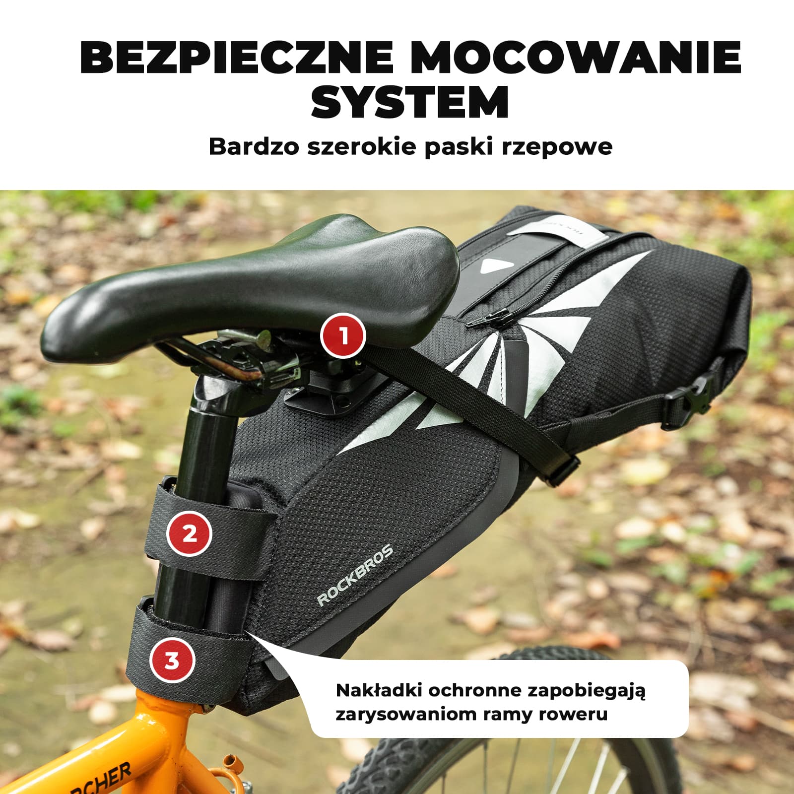 Torba Podsiodłowa Rowerowa Wodoszczelna, Pojemna i Bezpieczna 8 L - Image 6