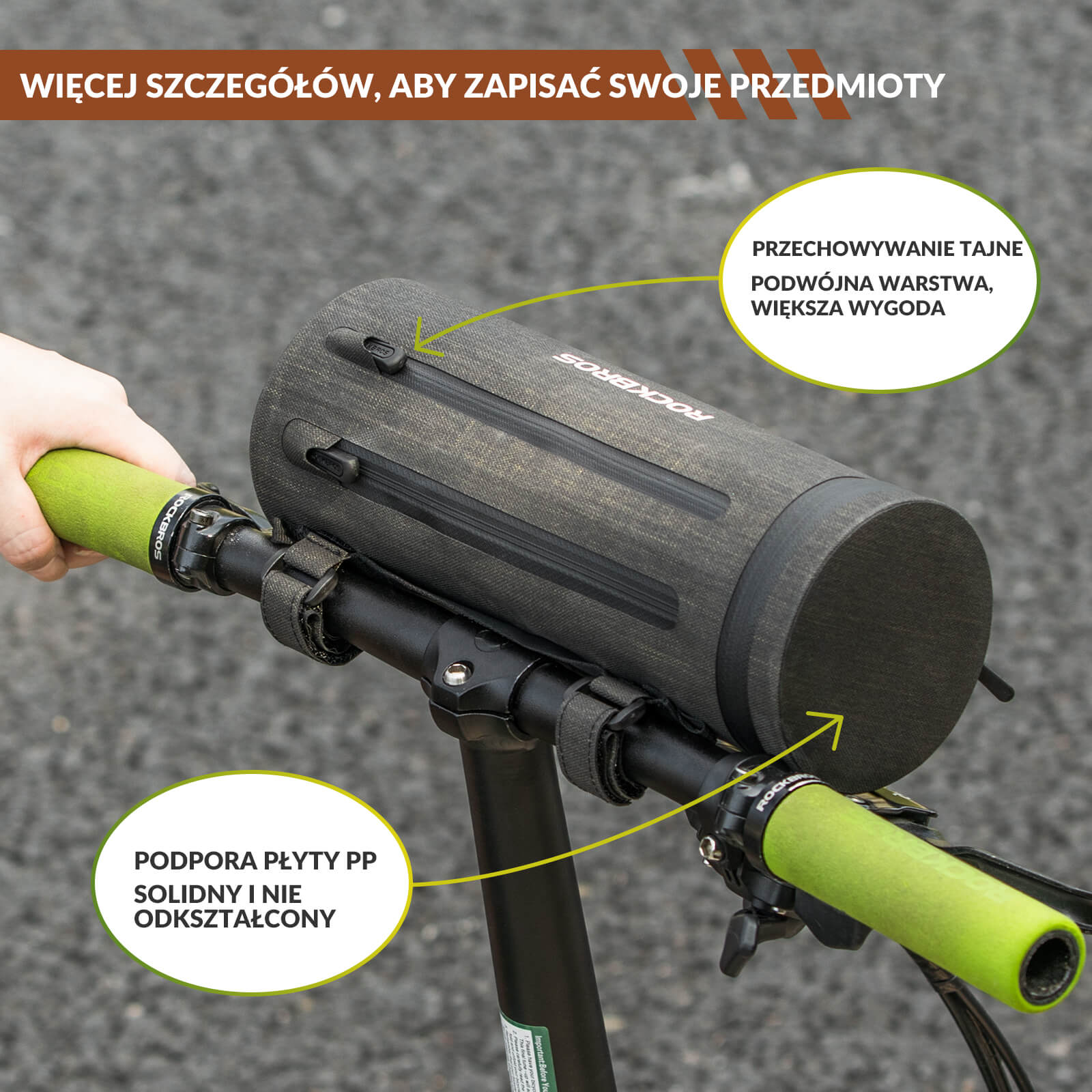 Torby na Kierownicę Wodoodporna Torba na Ramię z Paskiem - Image 4
