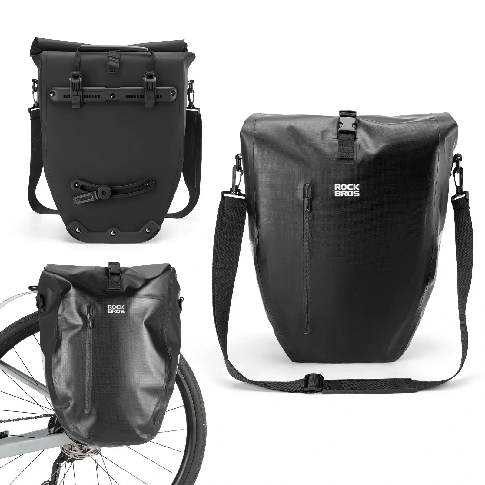 Torba Rowerowa Na Bagażnik W Pełni Wodoodporna I Odblaskowa 20L -AS-166 - Image 21