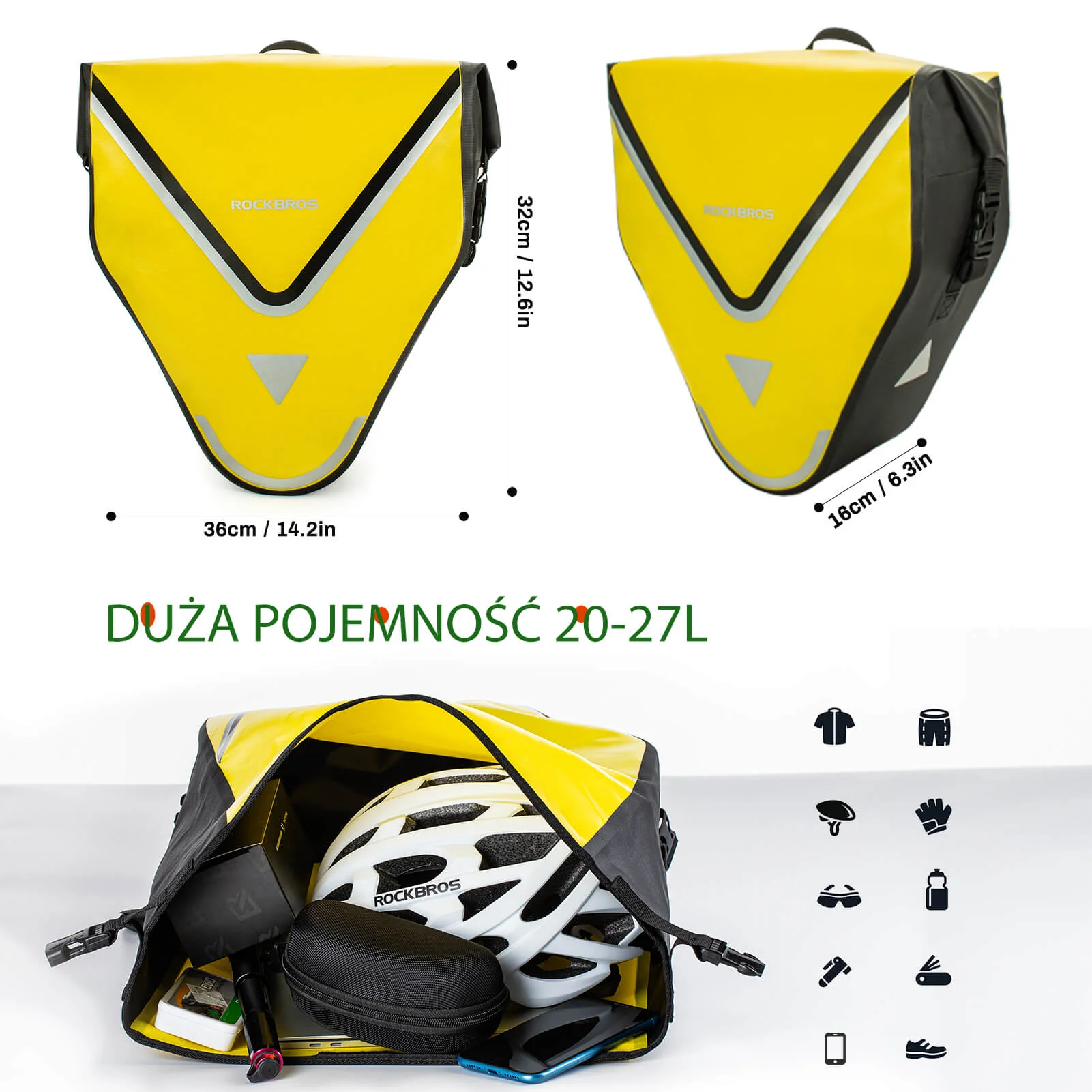 Torby na Bagażnik Wodoodporna Torba Trójkątna o Dużej Pojemności 20L - Image 9