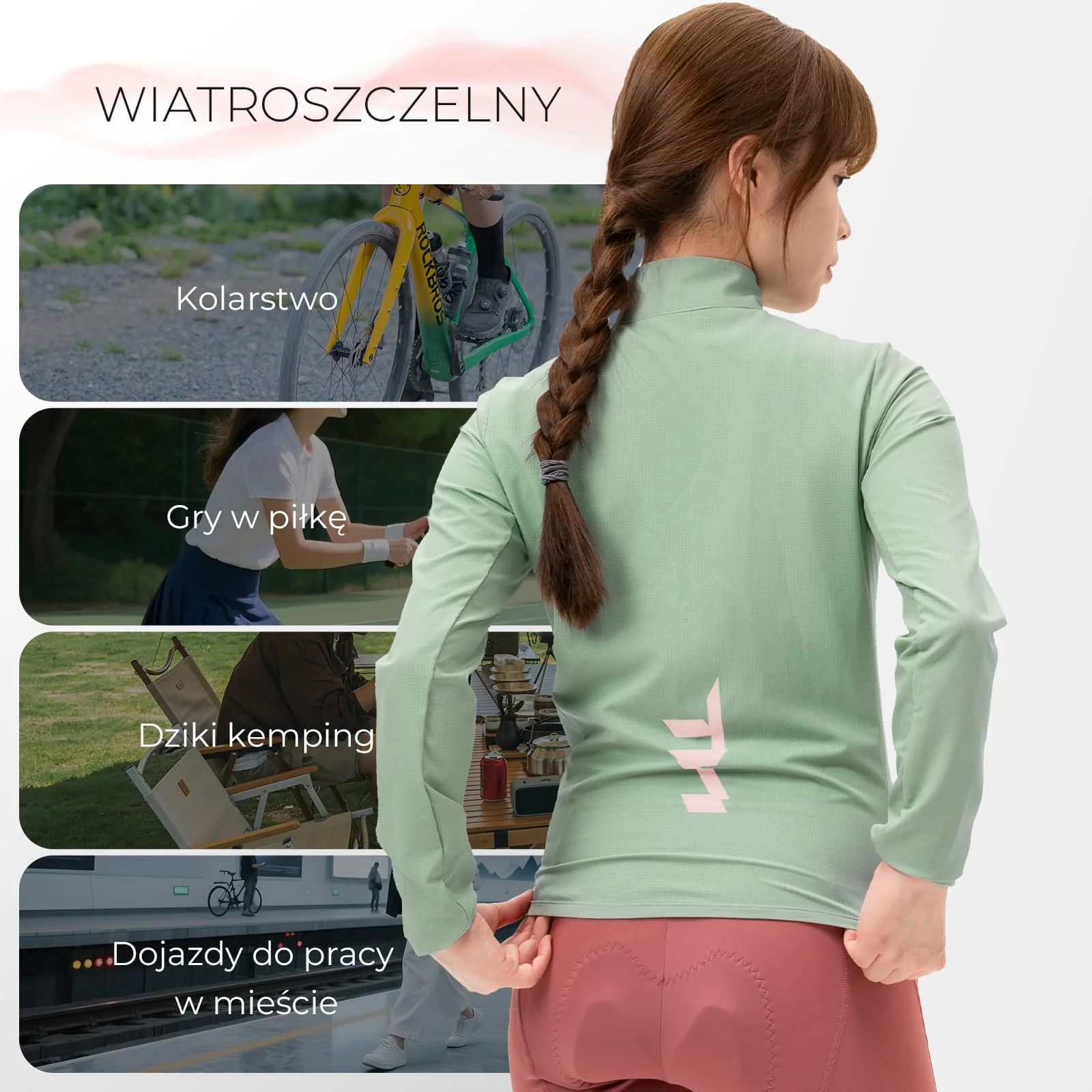 TVI  Damska Kurtka Rowerowa Wiatroszczelna-YPW069 - Image 36