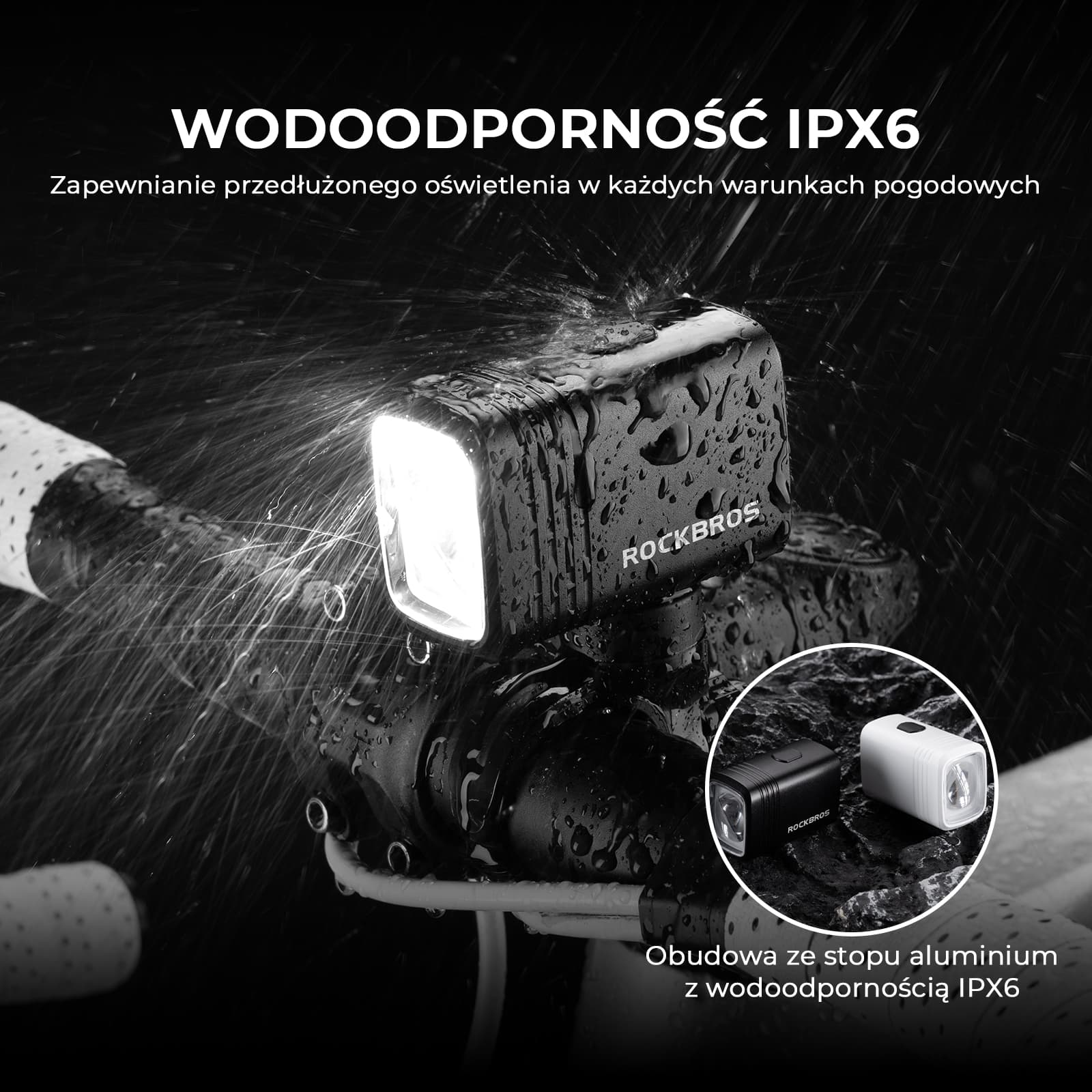 Przednie Światło Rowerowe 1000 LM z Cyfrowym Wyświetlaczem-M6 - Image 6