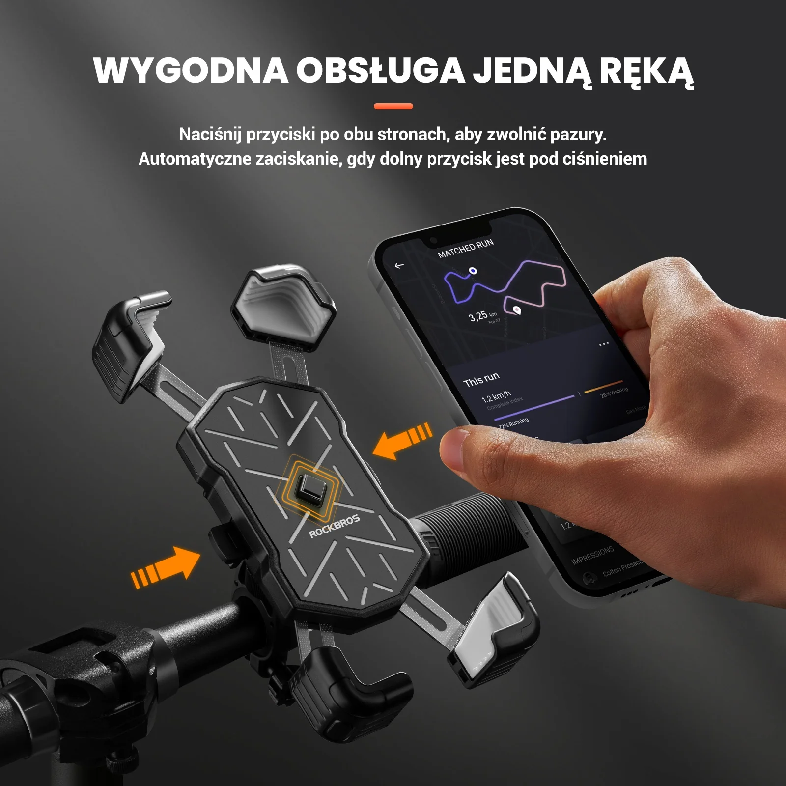 Uchwyt Rowerowy na Telefon do Większości Rowerów i Telefonów 4.5-7.5 cala-HW-117 - Image 8