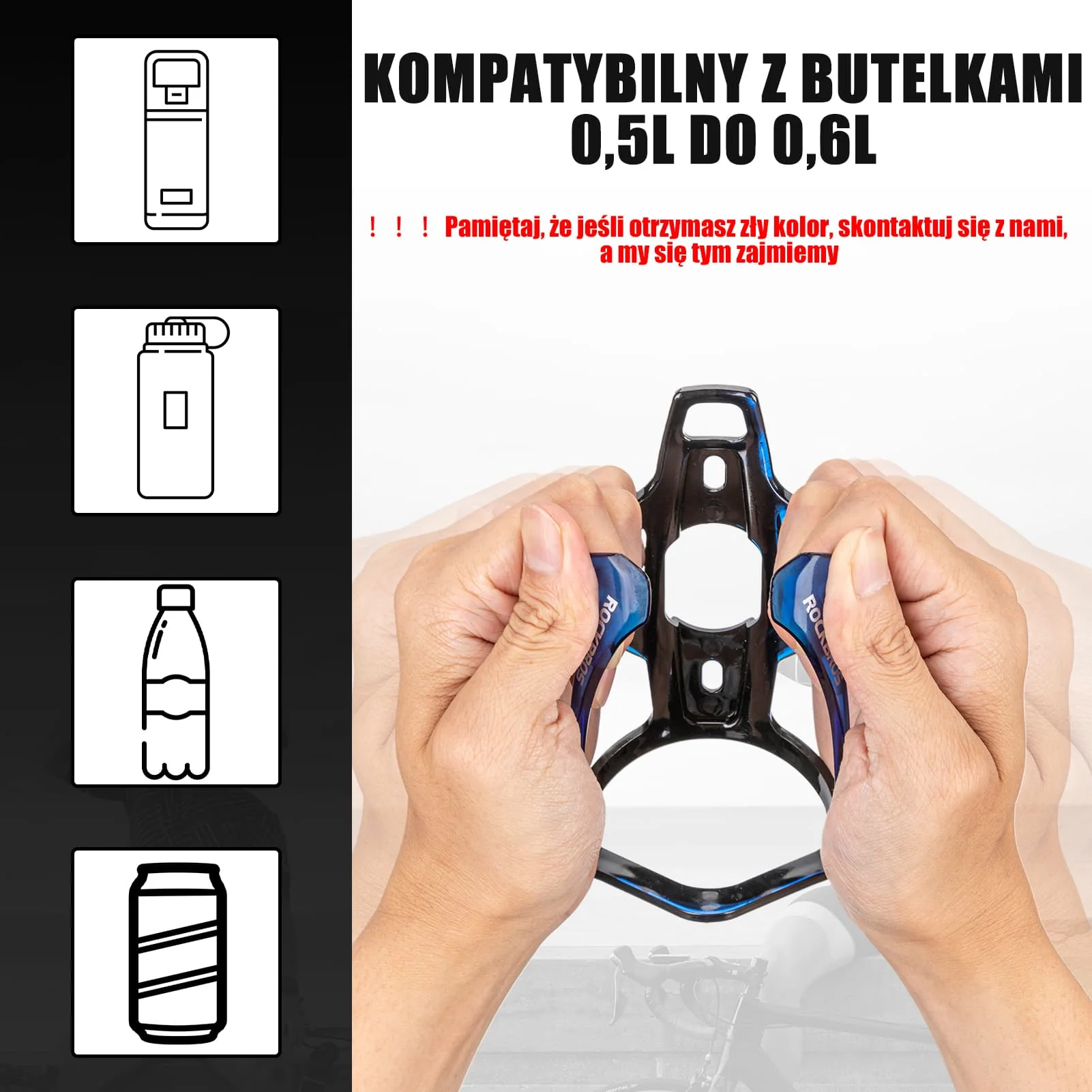Uchwyty na Bidon Lekki Materiał PC Kolorowy 35g-FK-338 - Image 16
