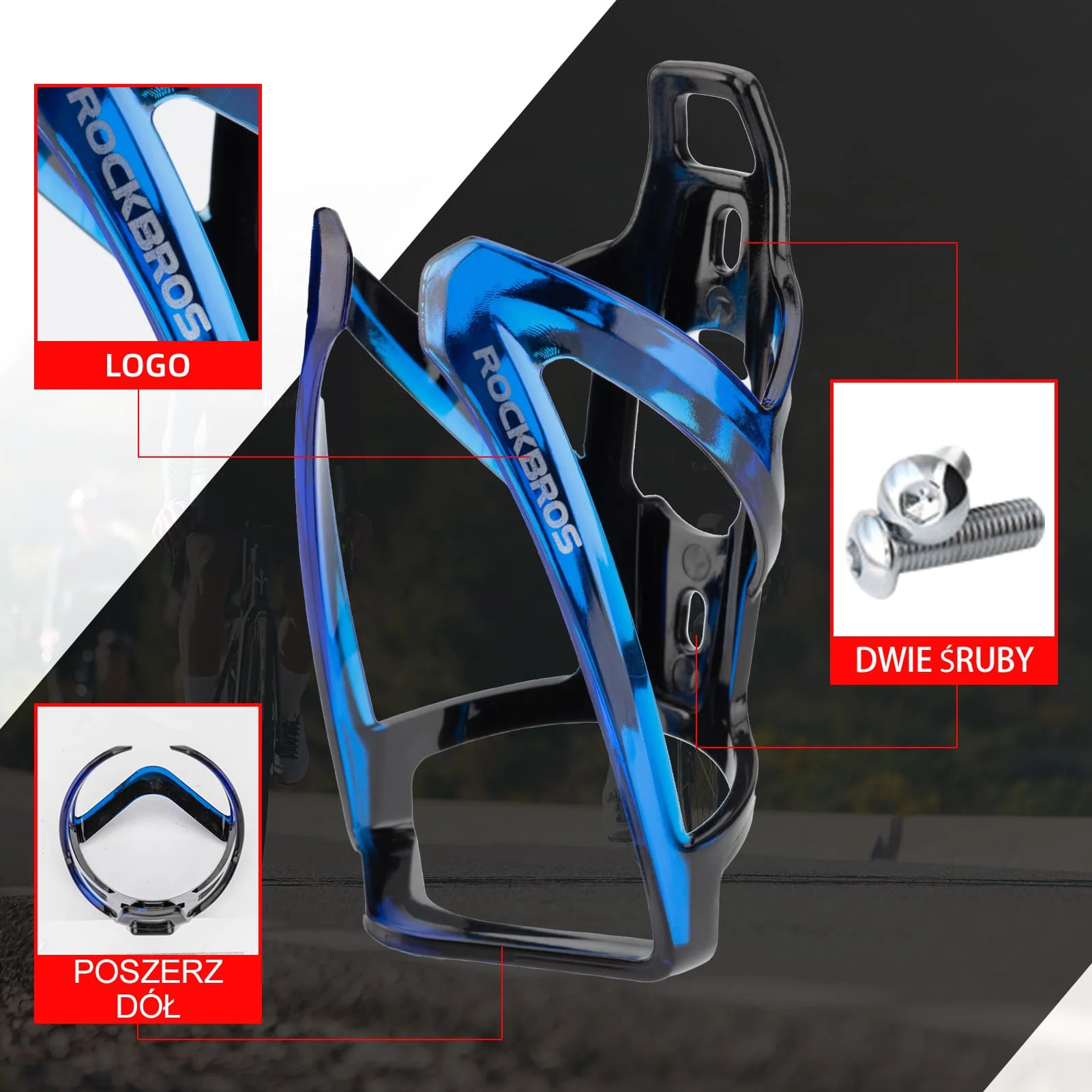 Uchwyty na Bidon Lekki Materiał PC Kolorowy 35g-FK-338 - Image 20