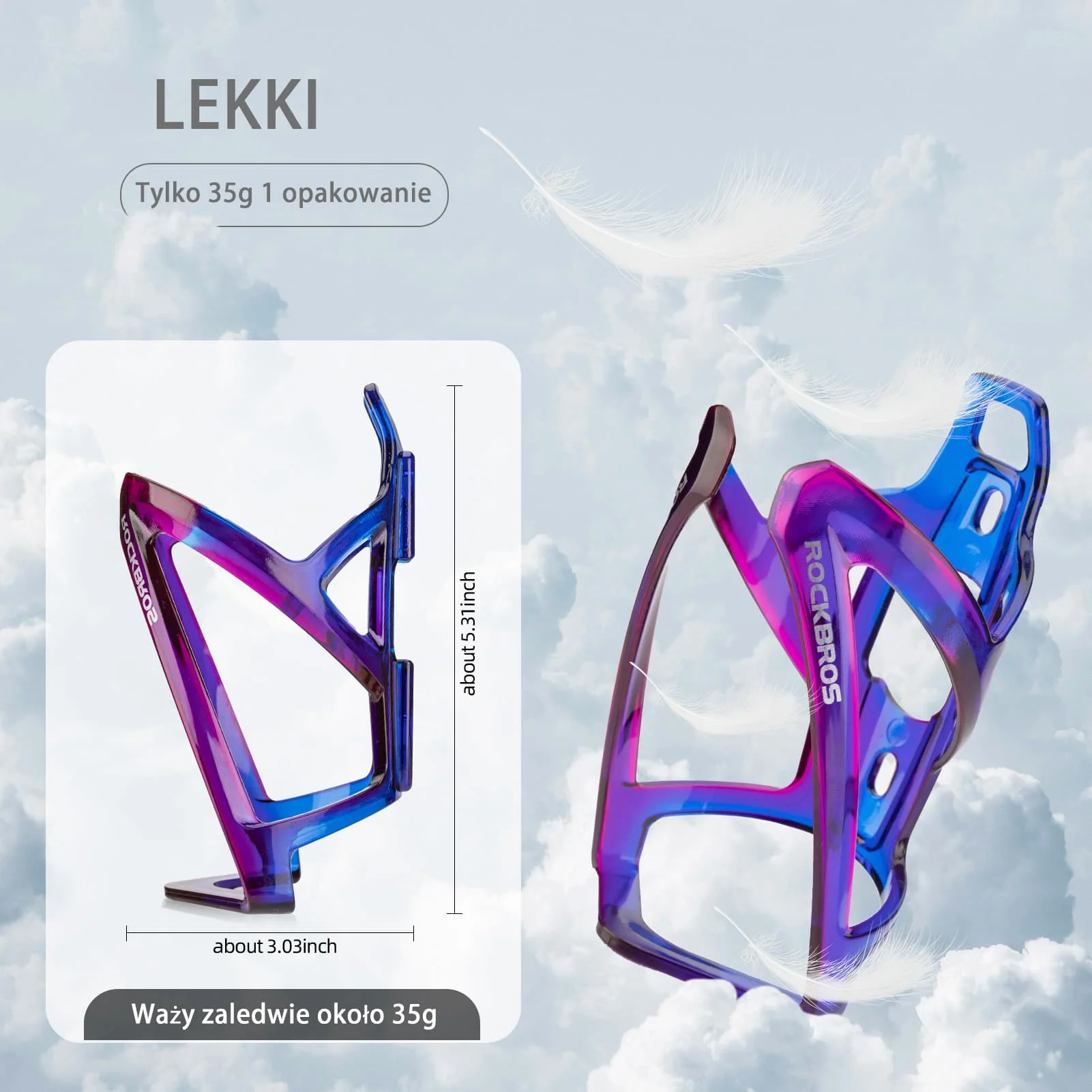 Uchwyty na Bidon Lekki Materiał PC Kolorowy 35g-FK-338 - Image 24