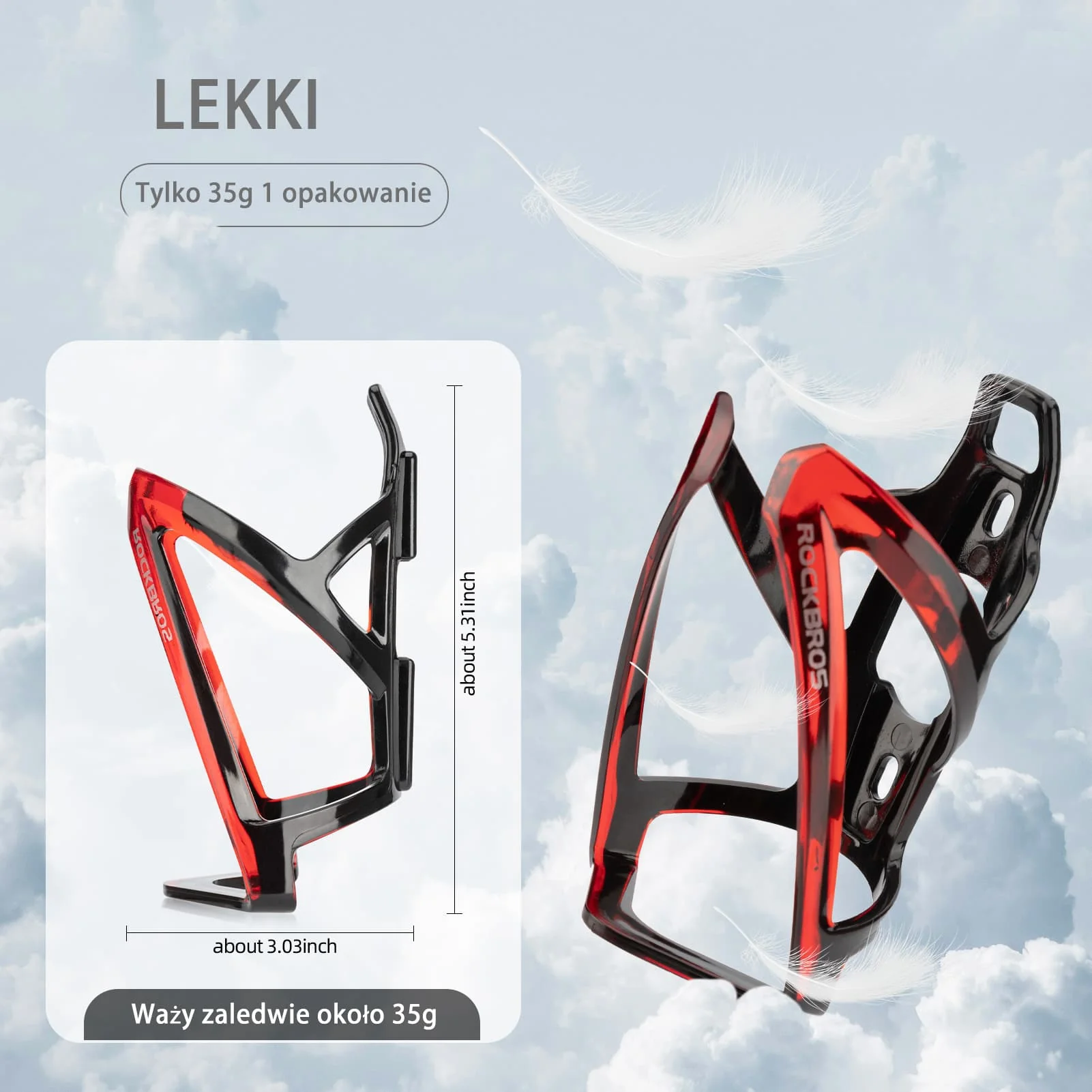 Uchwyty na Bidon Lekki Materiał PC Kolorowy 35g-FK-338 - Image 31
