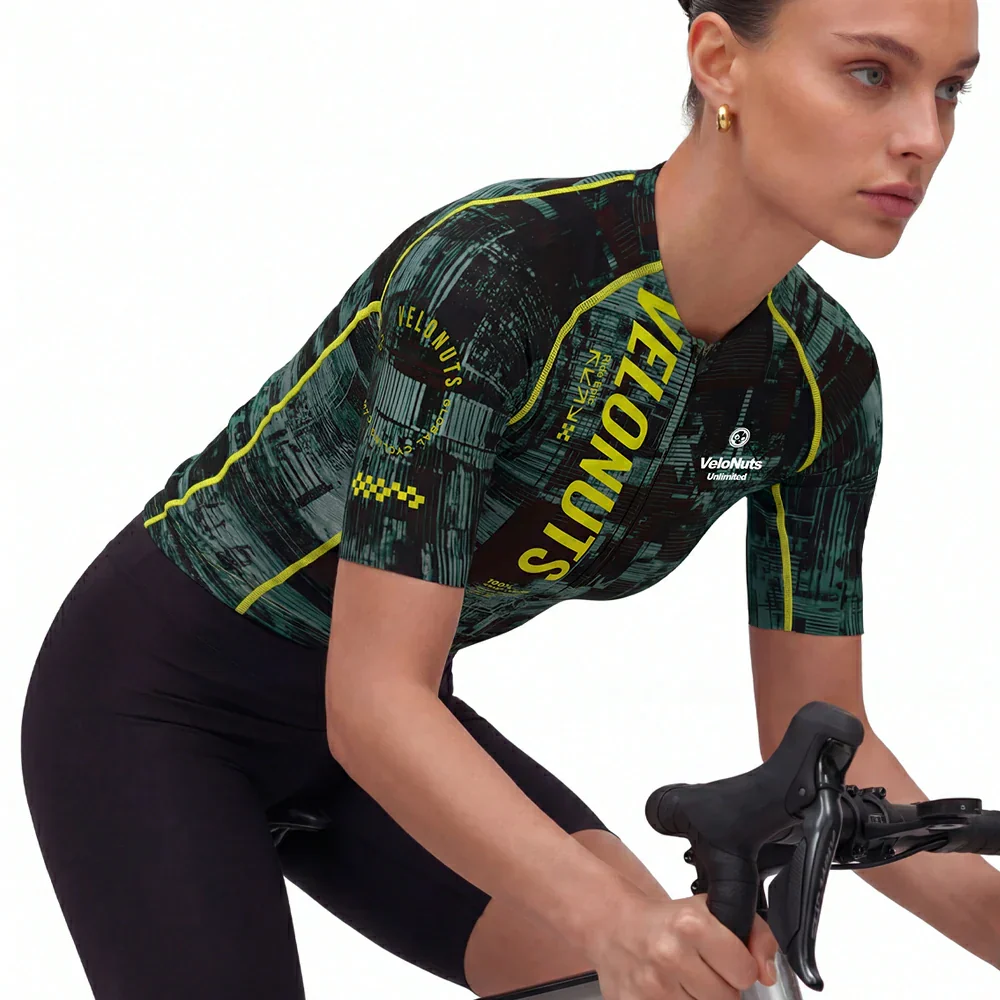 Velonuts Damska Koszulka Rowerowa Velonuts Ultra Short Krótki Rękaw, Zielona - Image 5