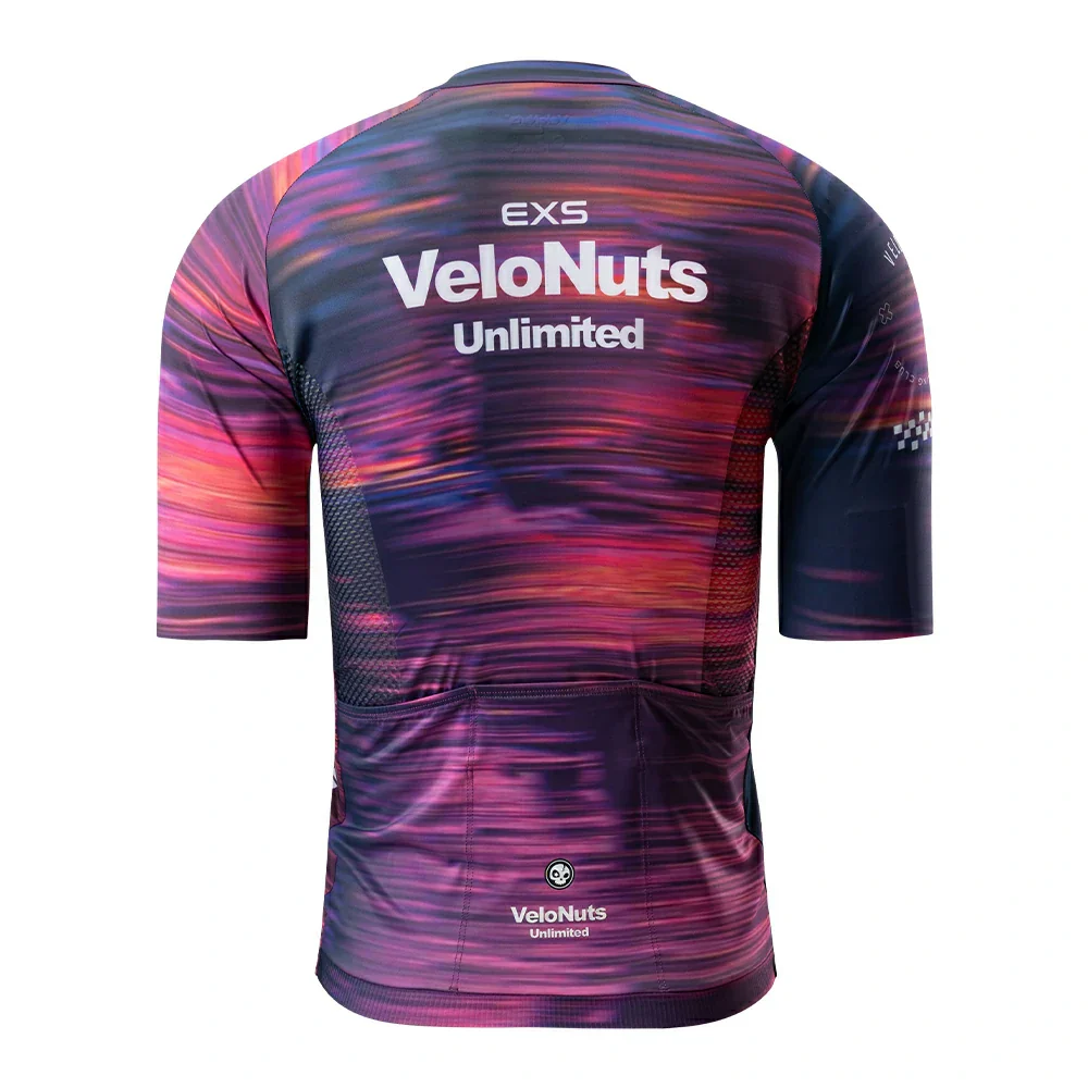 Velonuts Męska Koszulka Rowerowa Velonuts Extra Short Krótki Rękaw, Fioletowa - Image 3