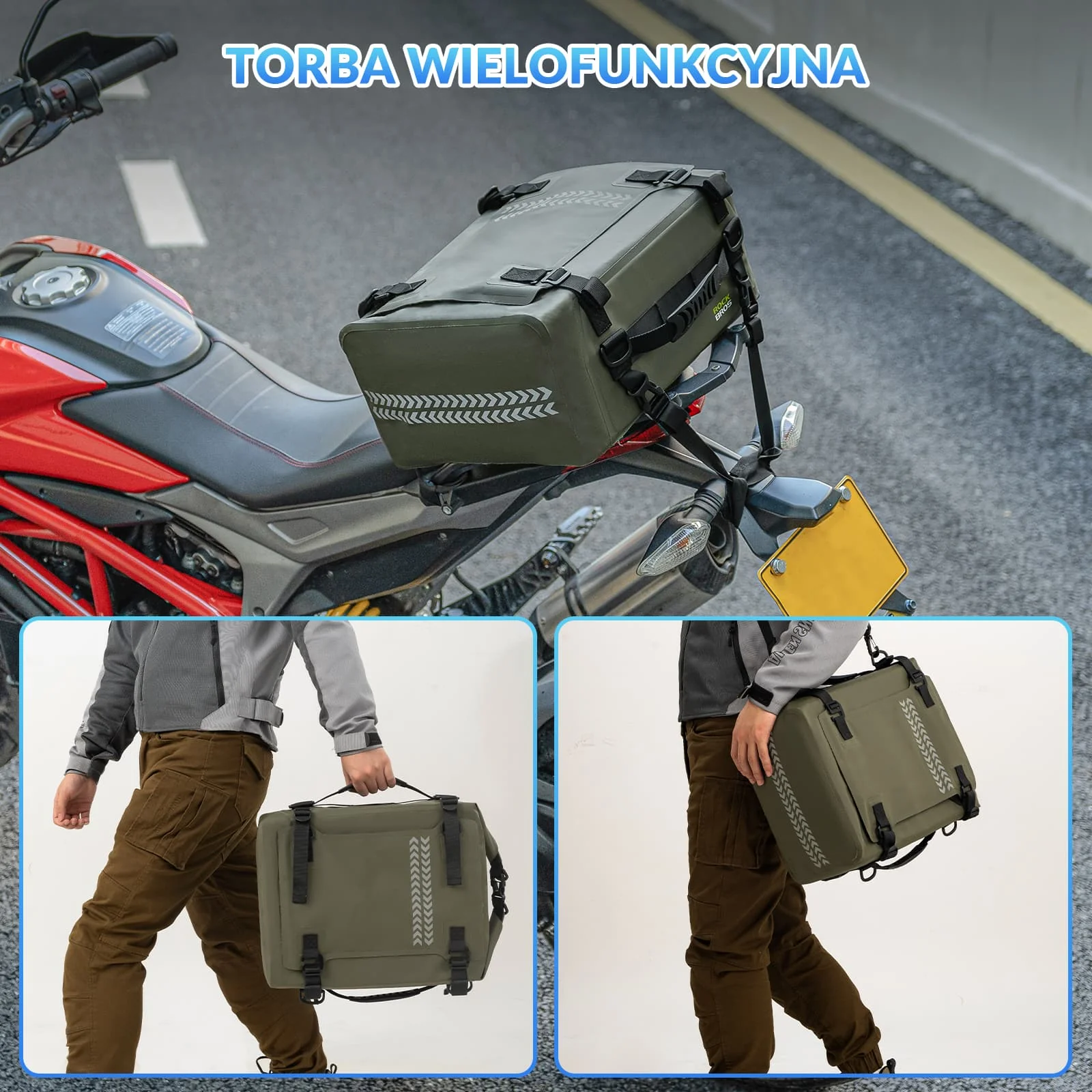 Wodoodporna Sakwa Tylna na Motocykl 30 L-AS-096 - Image 7