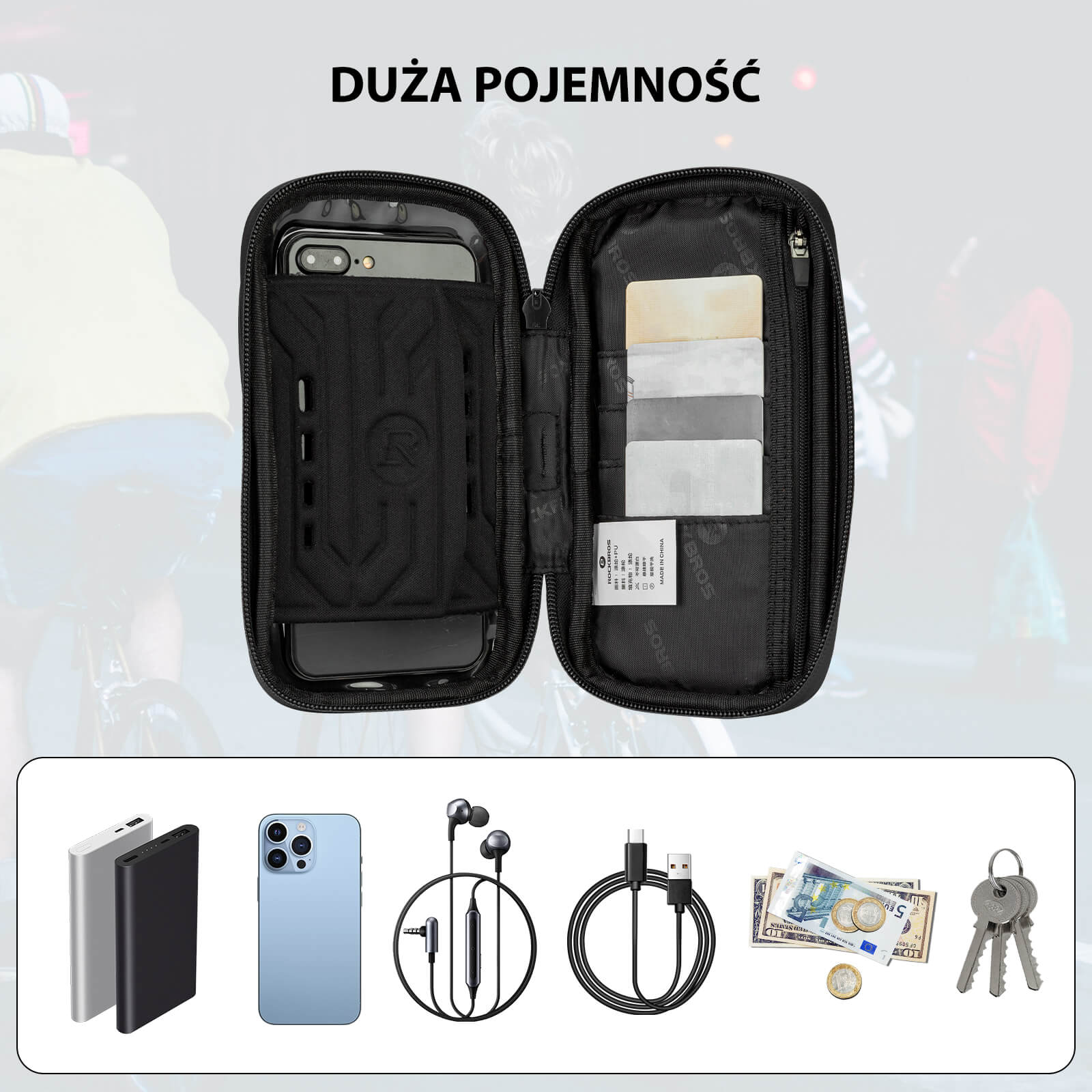 Wodoodporna Torba Rowerowa na Telefon 6,7" Obrót 360° - Image 6
