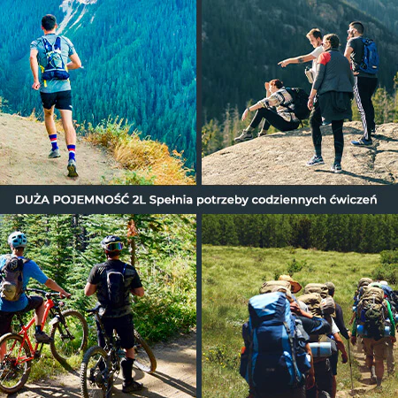 Worek na wodę pitną do sportów na świeżym powietrzu 2L - Image 6