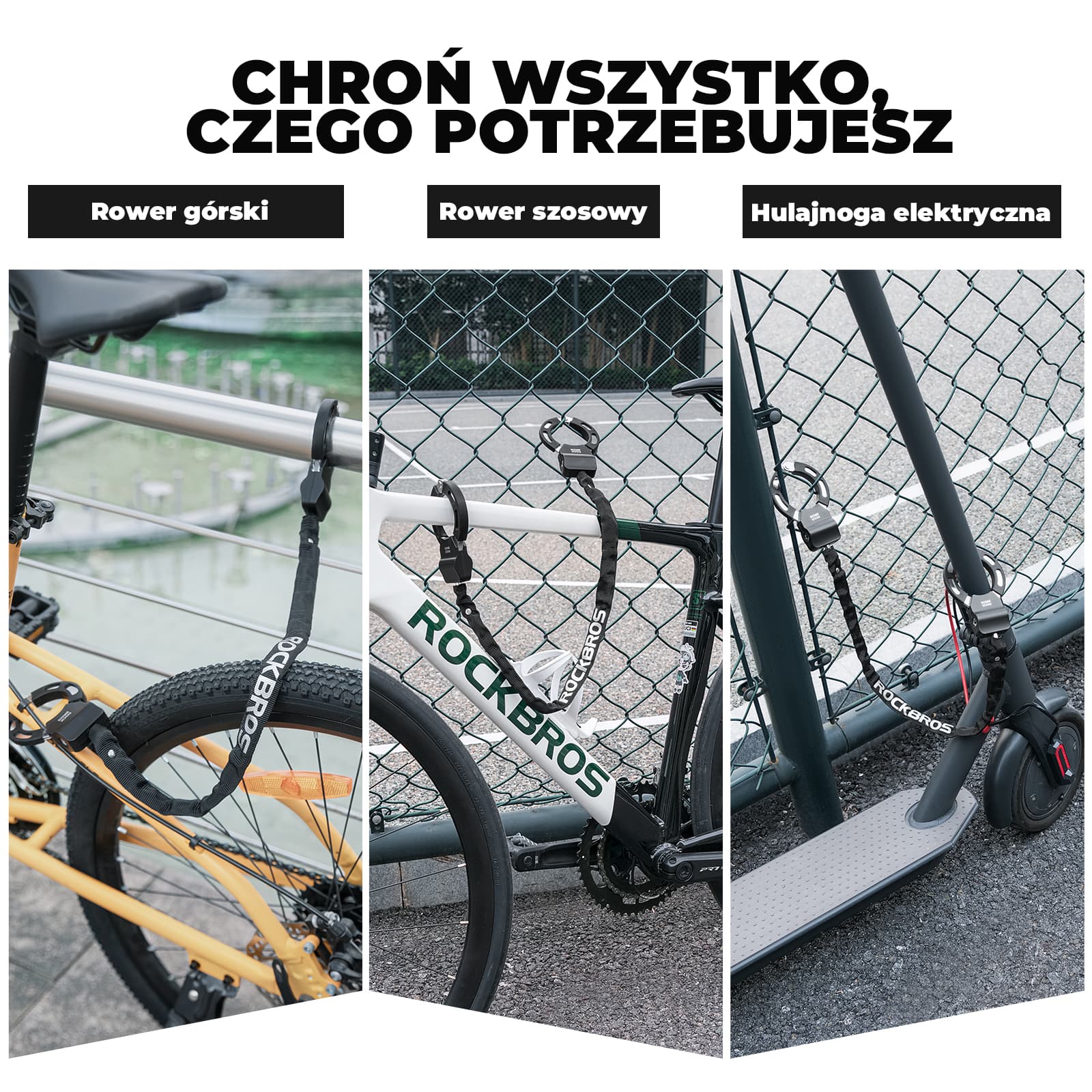 Zamek Łańcuchowy Do Roweru I Hulajnogi - Image 7