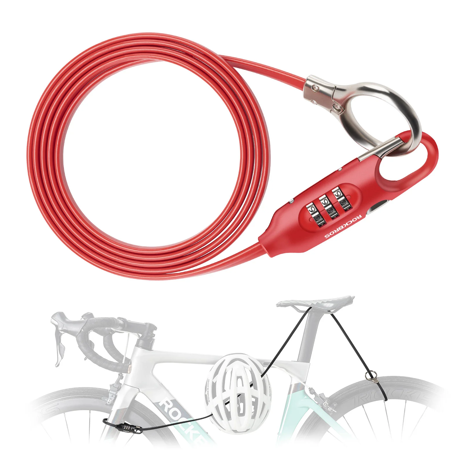Zapięcie Rowerowe Kabel Antykradzieżowy Na Kod 150 cm-PL3001
