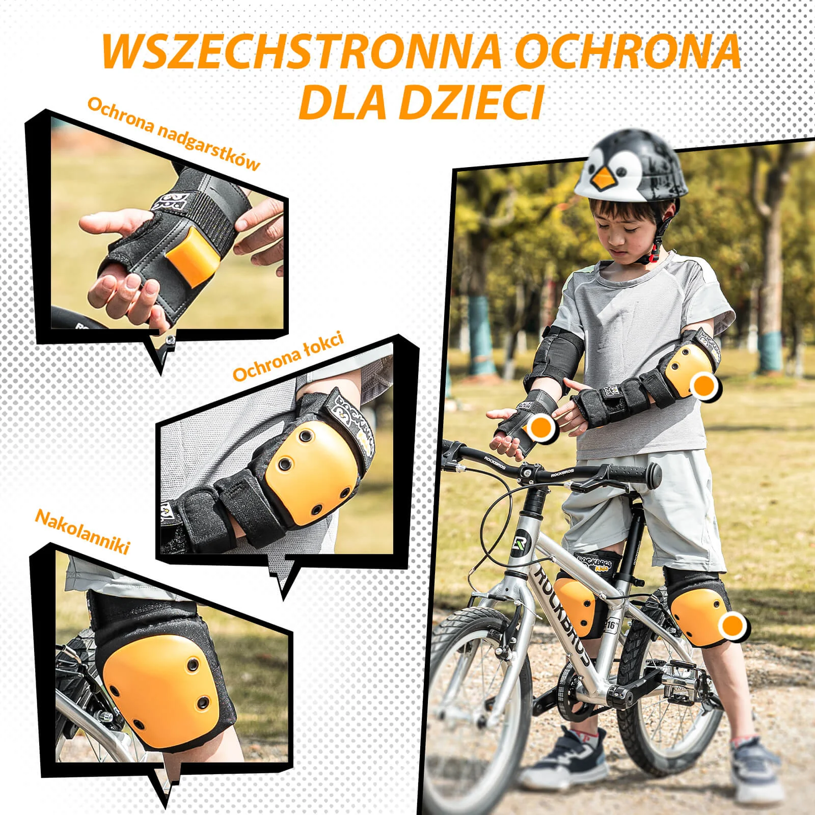 Zestaw Ochronny do Jazdy na Rowerze Dla Dzieci - Image 3