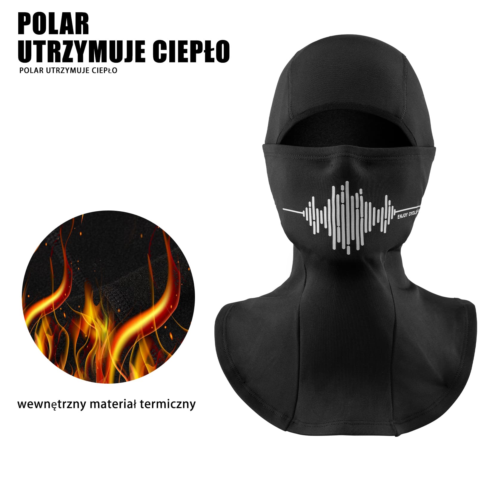 Zimowa Kominiarka Rowerowa Ocieplacz na Szyję -YPP052 - Image 2
