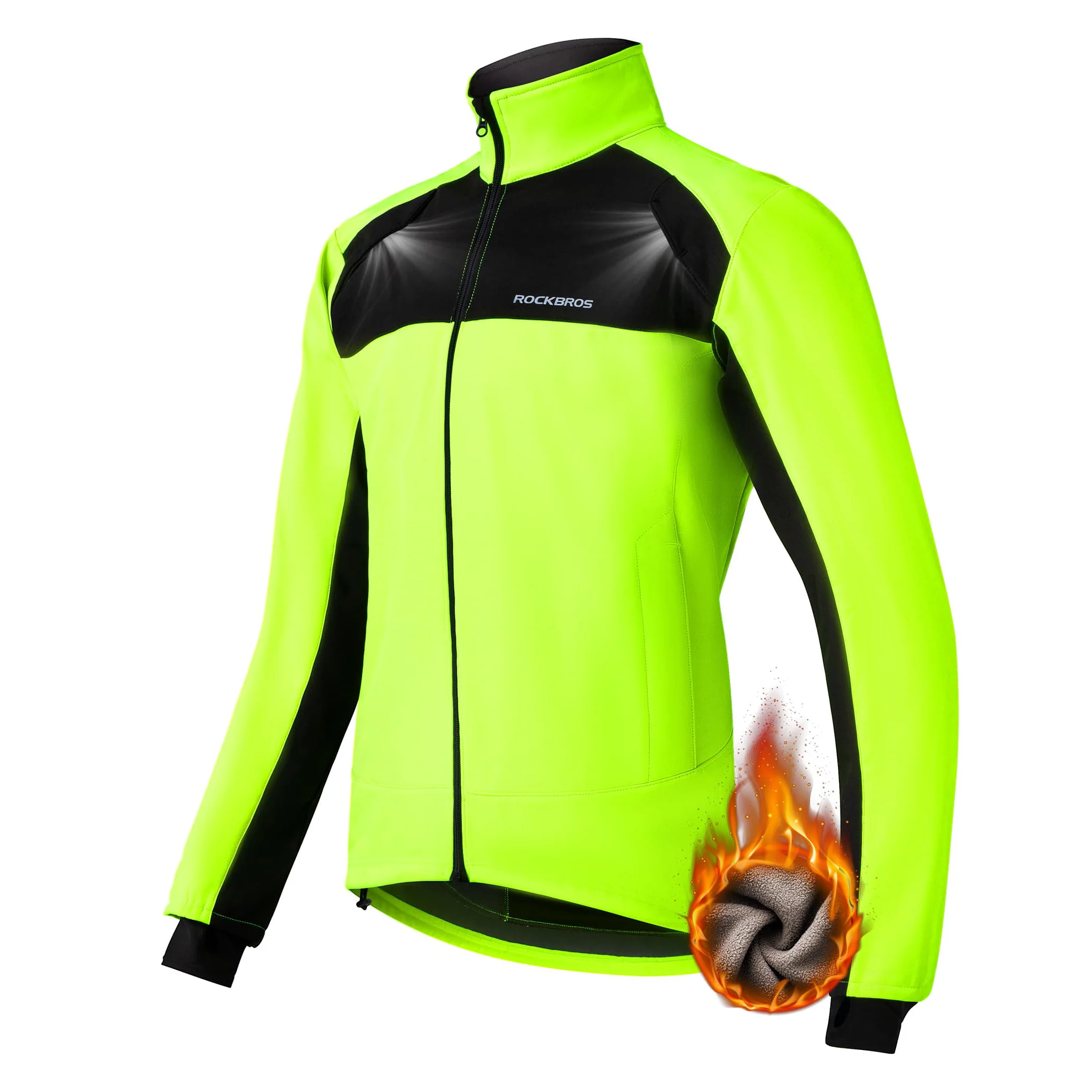 Zimowa Wiatroodporna Kurtka Rowerowa Typu Softshell Mężczyźni -YPW055