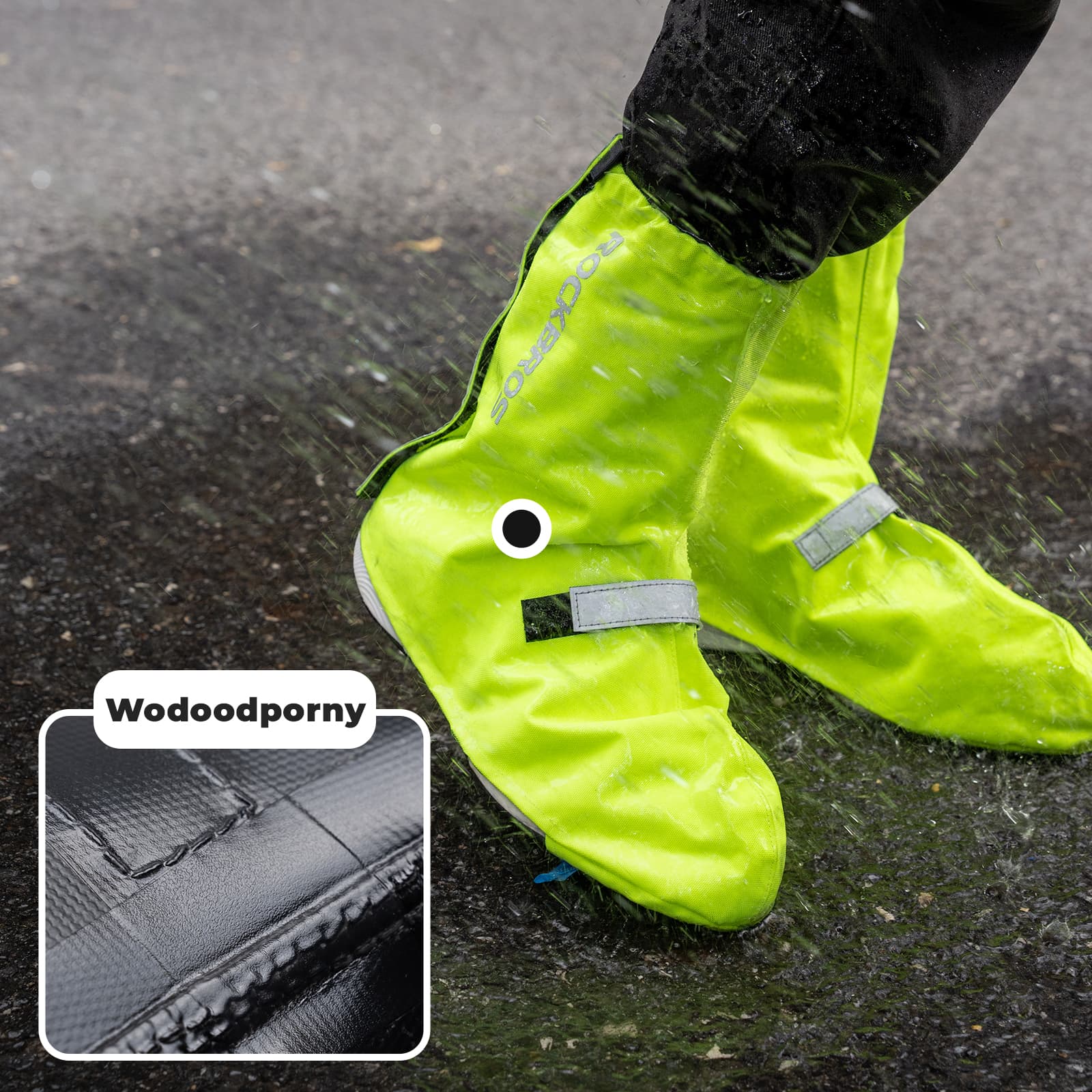 Zimowe Ochraniacze na Buty Rowerowe Ciepłe i Odblaskowe-D91 - Image 4