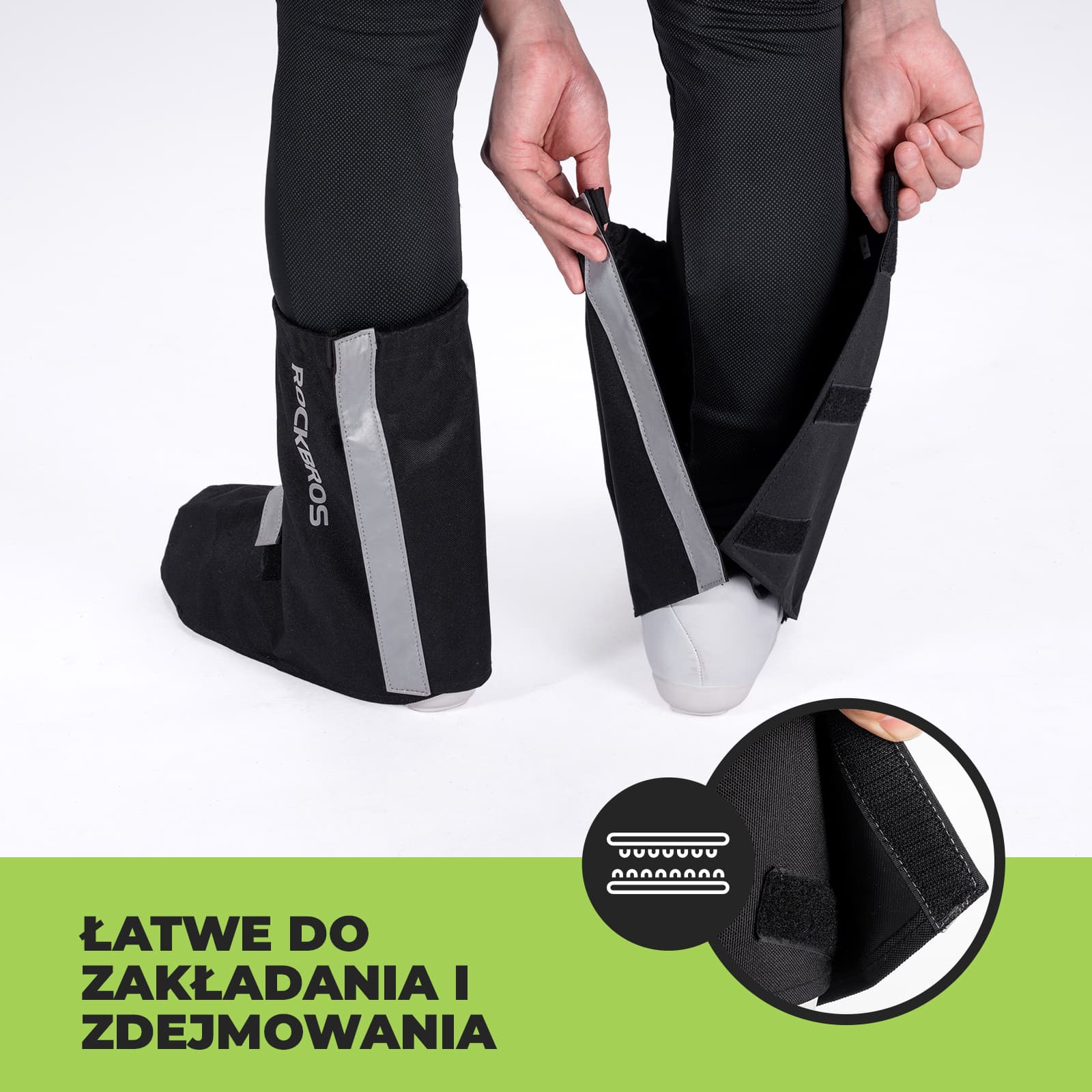 Zimowe Ochraniacze na Buty Rowerowe Ciepłe i Odblaskowe-D91 - Image 5