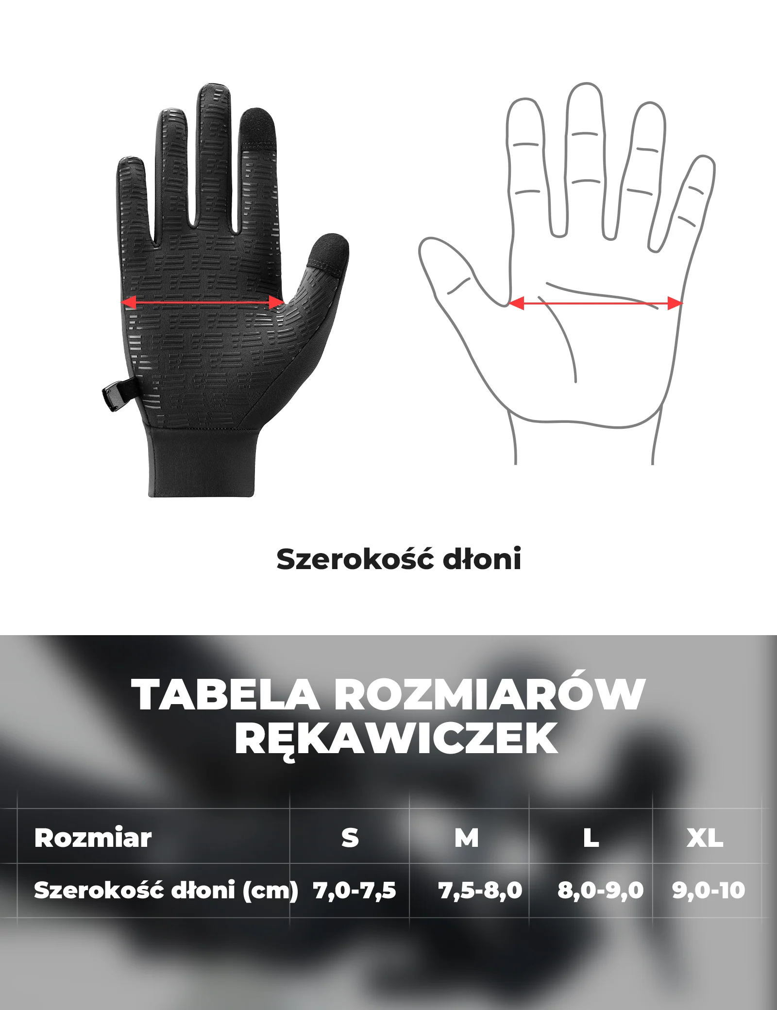 Zimowe Rękawice Rowerowe Z Grafenem Oddychające 5–15°C– S414 - Image 13