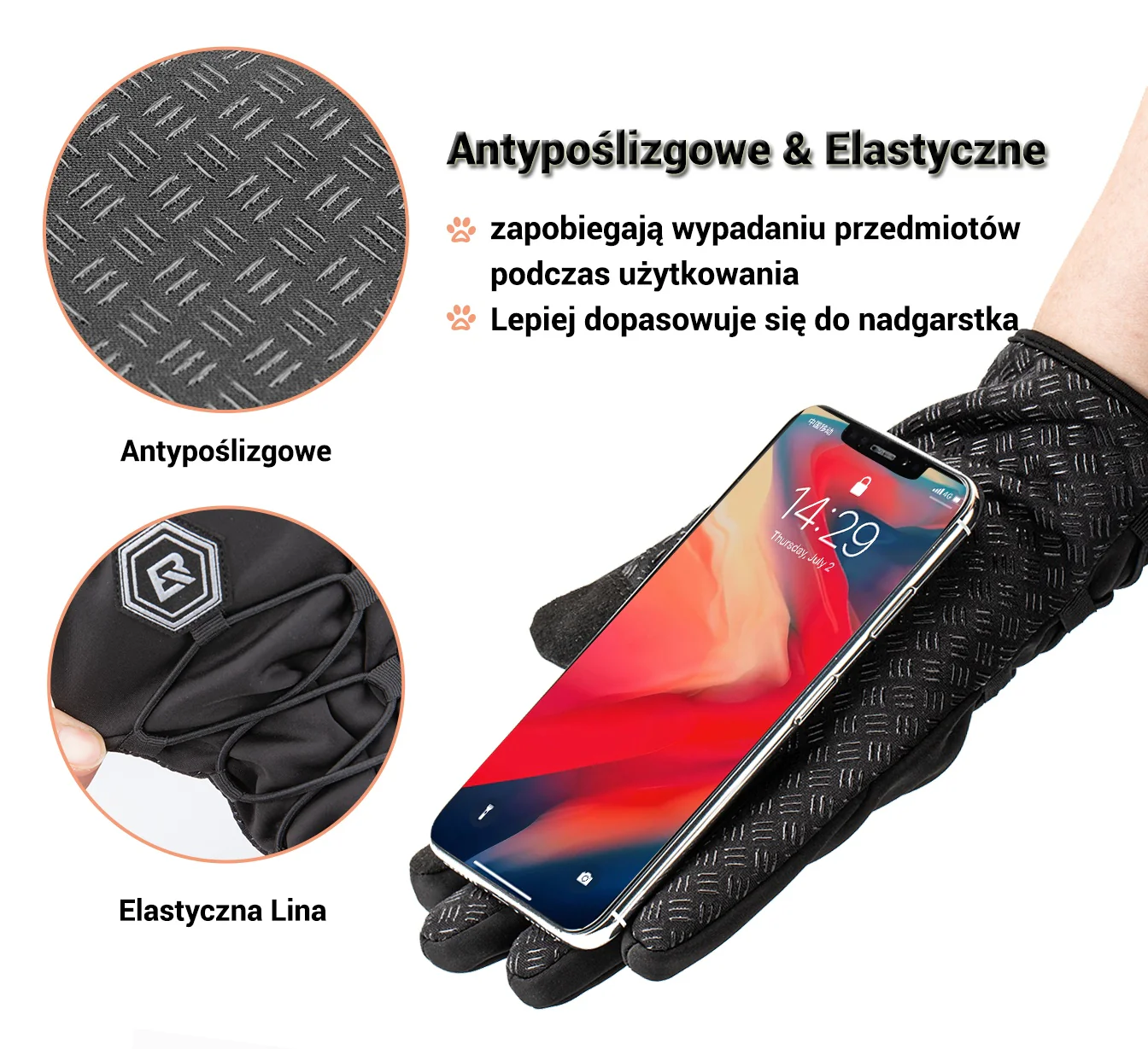 Zimowe Rękawiczki Rowerowe na Całych Palcach dla Kobiet i Mężczyzn - Image 7